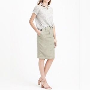 J. Crew Khaki Knee-Length Skirt